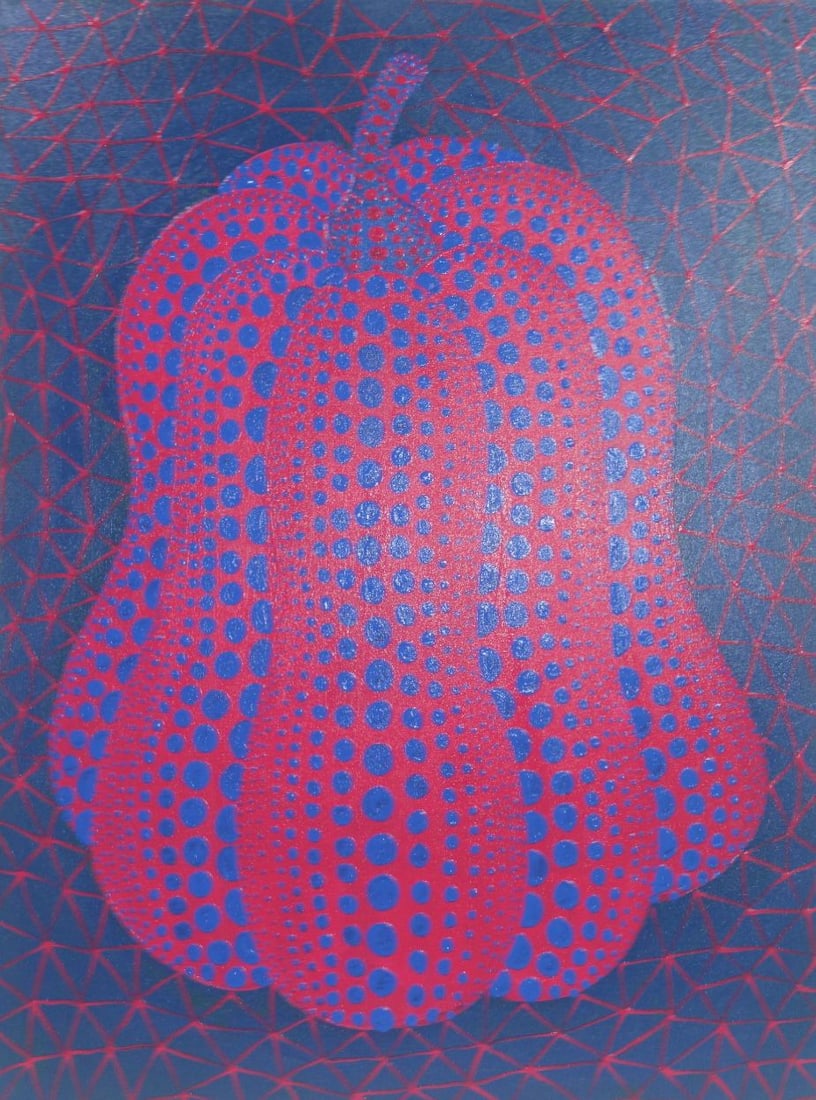 Yayoi Kusama Japanese b.1929 In the Style of Pumpkin Acrylic on Canvas+B32 (1 of 6)
