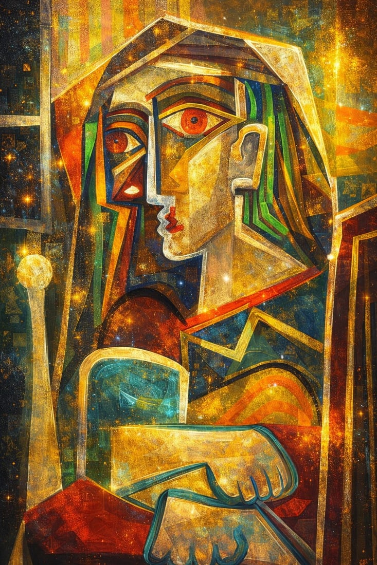 Celestial Fragment: The Golden Witness (1/1 Masterpiece NFT + Physical Artwork) (1 of 2)