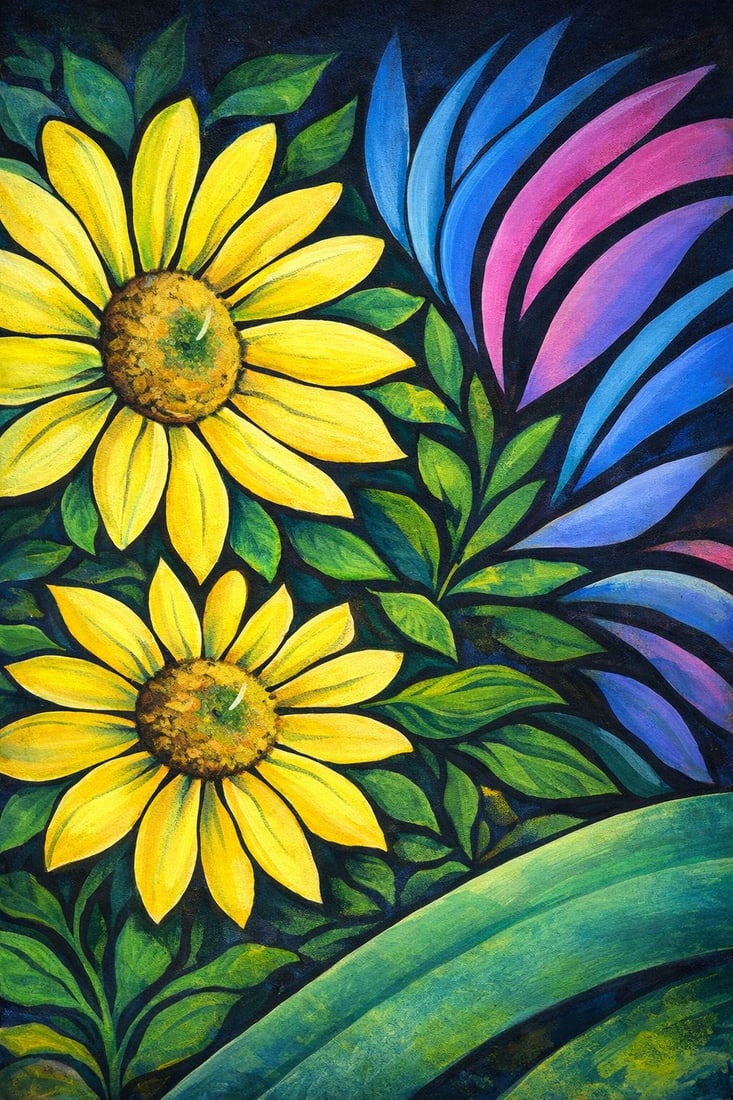 Floral Harmony: Vibrance in Motion (1/1 Masterpiece NFT + Physical Artwork) (1 of 2)