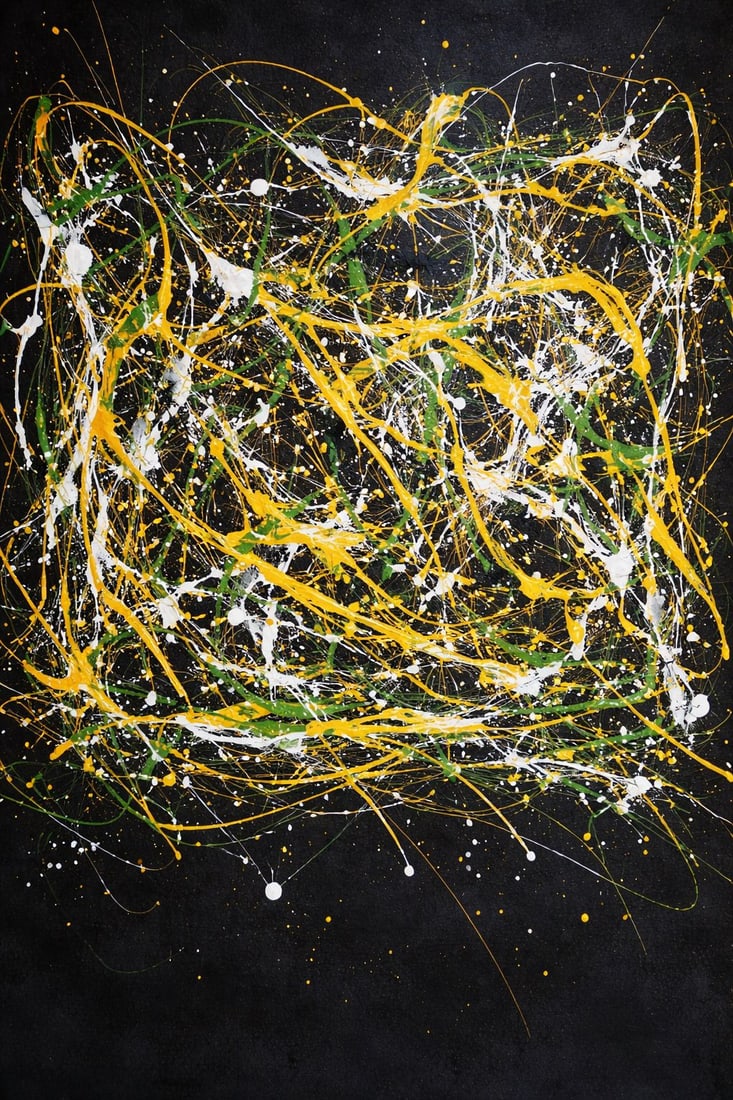 Electric Chaos: Motion in Gold and Shadow (1/1 Masterpiece NFT + Physical Artwork) (1 of 2)