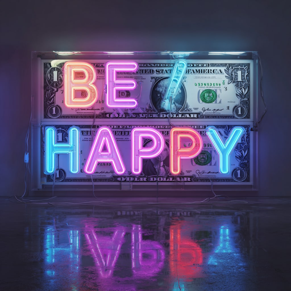 Be Happy. Acrylic print on panel. By the IAAG Artists Group. Contemporary. (1 of 2)