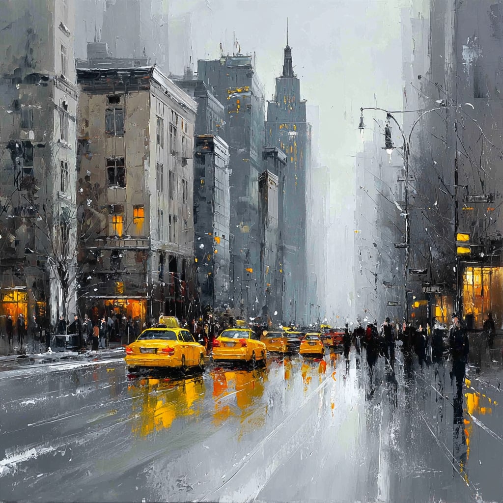 New York Reflections. Acrylic print on panel. By the IAAG Artists Group. Contemporary. (1 of 2)