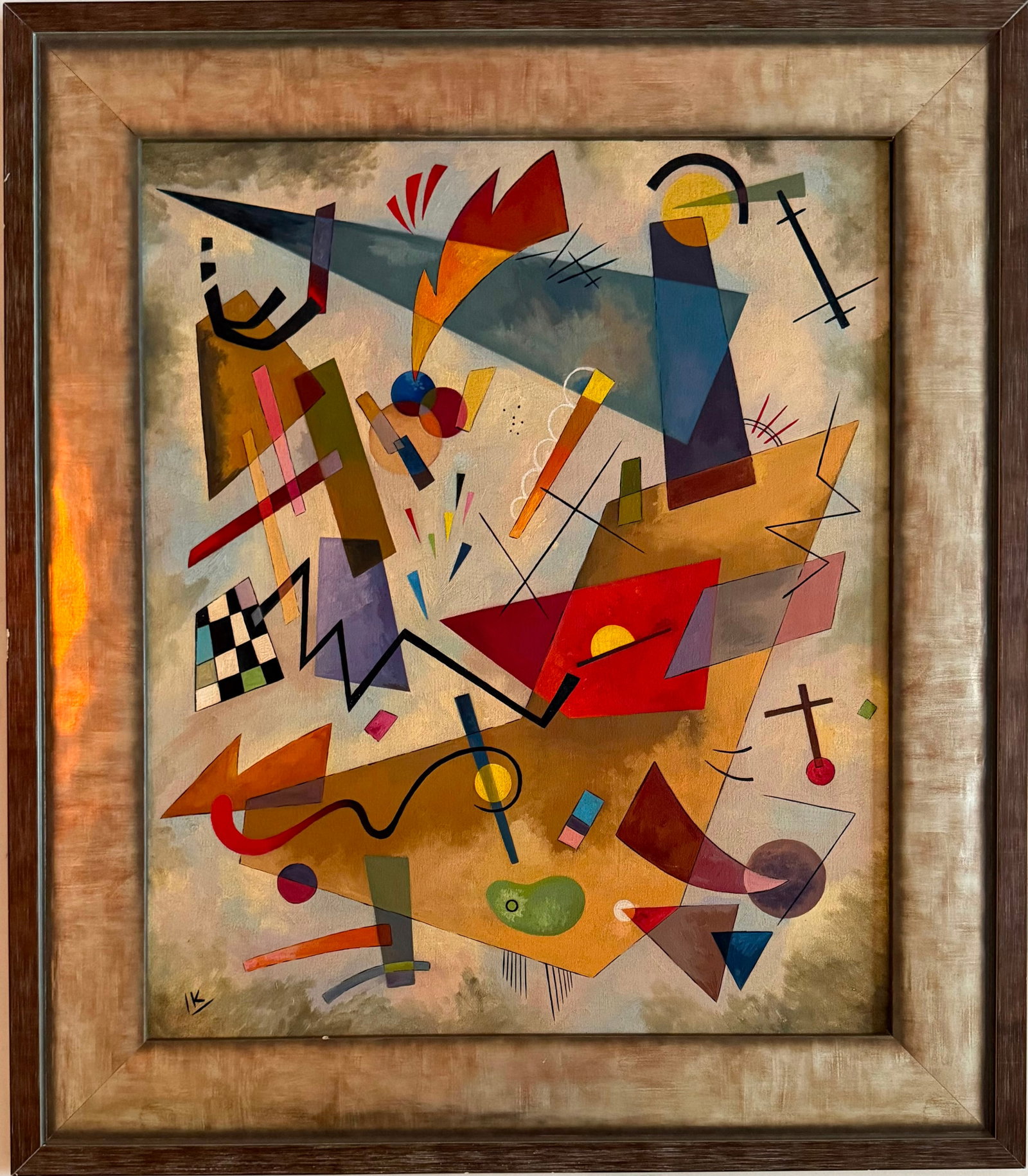 Wassily Kandinsky Russian 1866–1944 Oil on Canvas Painting in the Style of Composition VIII (1 of 5)