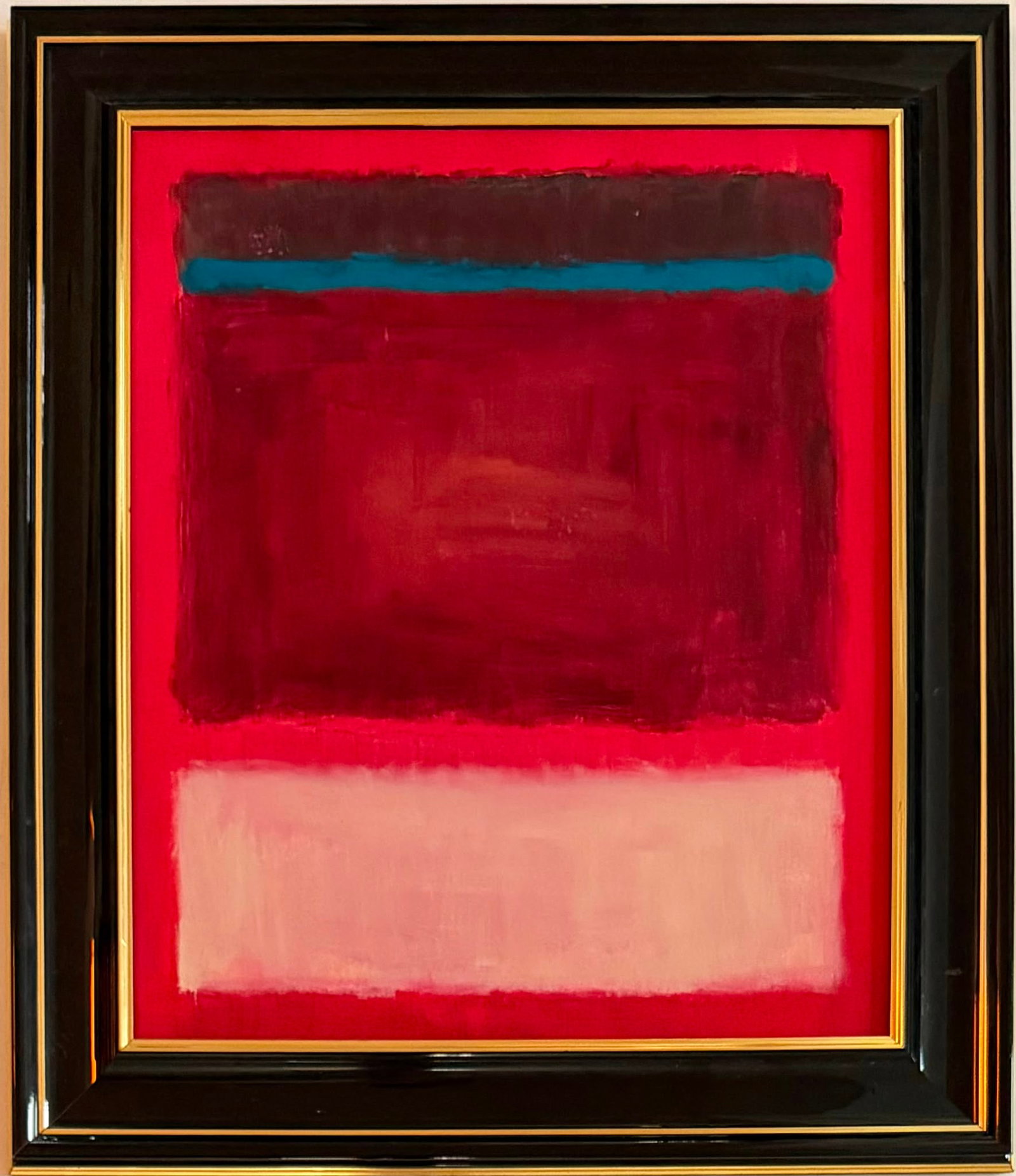 Mark Rothko American 1903–1970 Oil on Canvas Painting in the Style of No. 61 (Rust and Blue) Color (1 of 6)