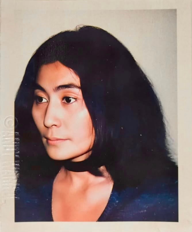 Yoko Ono Japanese 1933–Present Photograph in the Style of Conceptual Portraiture: Title: Portrait of Yoko Ono Technique: Photograph. Measures: 10 x 8 inches (25.4 x 20.3 cm). Year: Contemporary. Condition: Good overall condition. The photograph presents excellent tonal balance and 