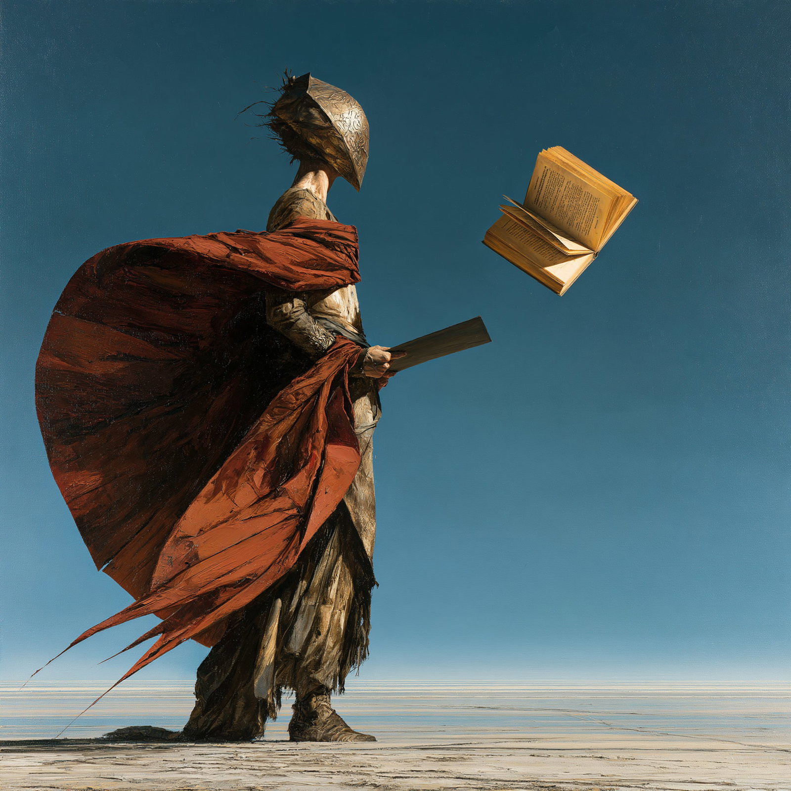 The Keeper of Forgotten Pages. Acrylic print on panel. By the IAAG Artists Group. Contemporary. (1 of 2)