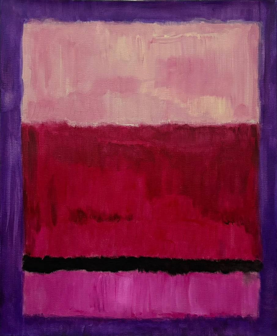 Mark Rothko American 1903-1970 Oil on Canvas painting in the style of ,Newman ,Pollock Era. (1 of 5)