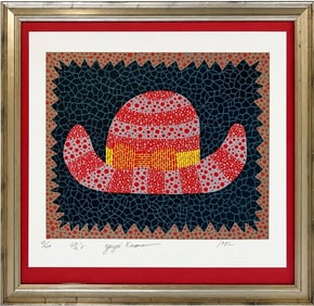 Yayoi Kusama Japanese Born 1929 Pumpkin Lithograph in the style of ,Haring ,Warhol Era.