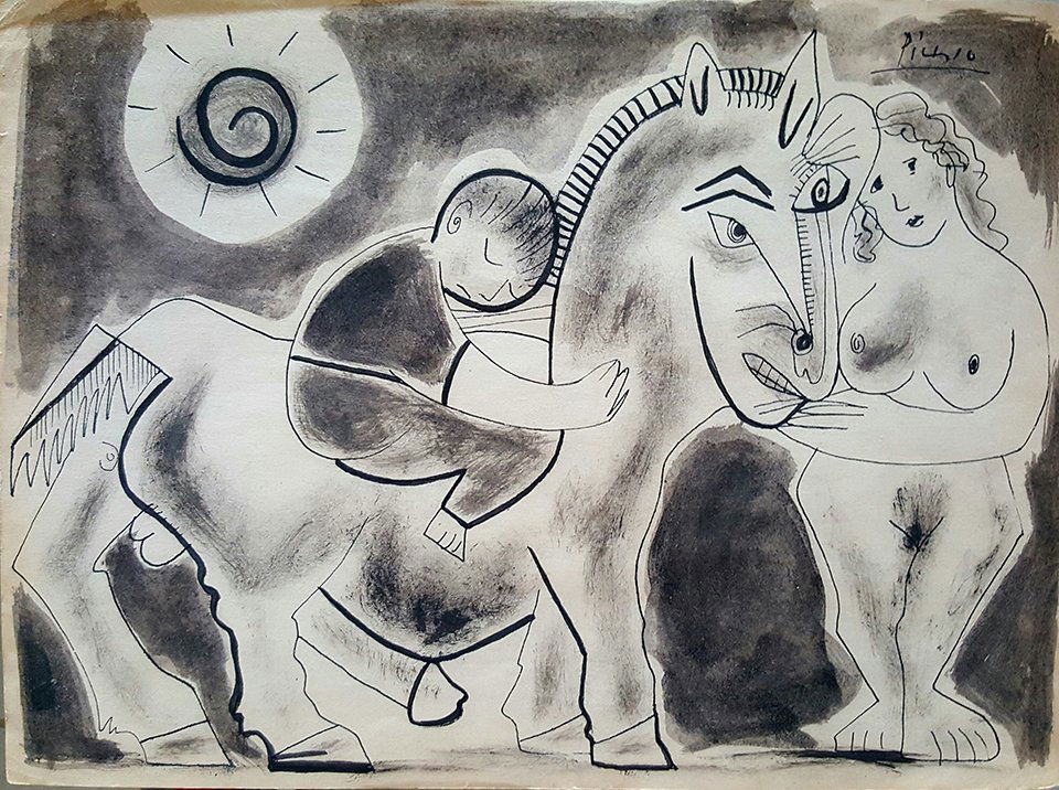 Pablo Picasso (ink on paper) (1 of 1)
