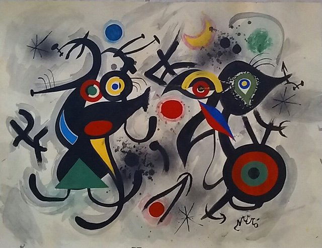 Joan Miro (mixed media on paper) (1 of 1)
