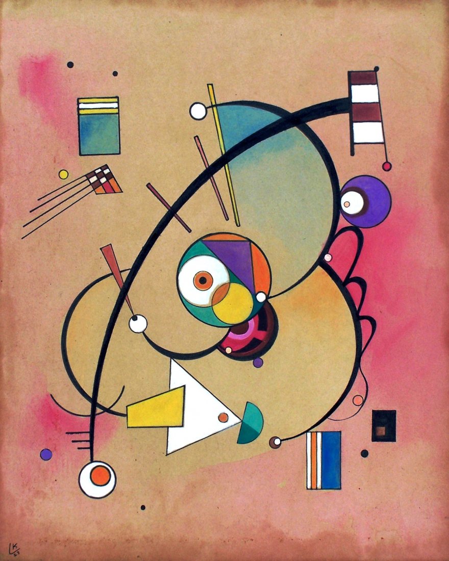Wassily Kandinsky (Watercolor and ink on paper): Watercolor and ink on paper 14 1/4 x 11 3/8" Wassily Wassilyevich Kandinsky (/kænˈdɪnski/; Russian: Васи́лий Васи́