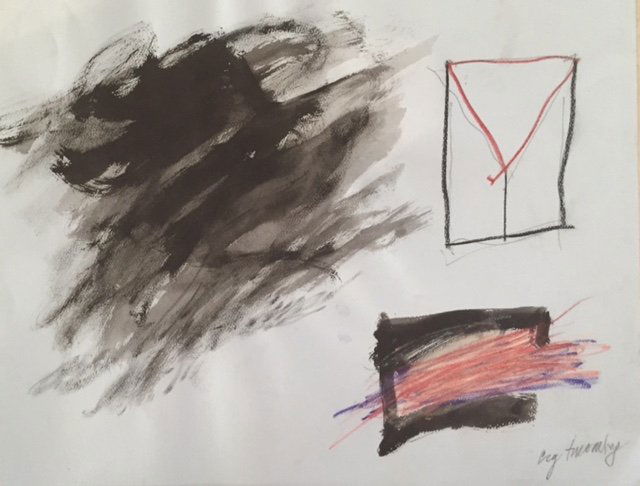 Cy Twombly (Mix media on paper ): Mix media on paper 11 x 14"Edwin Parker "Cy" Twombly, Jr. (/saɪ ˈtwɒmbli/; April 25, 1928 – July 5, 2011[1]) was an American painter, sculptor and photographer. He belonged to the gen