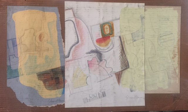 Stuart Davis (Mixed media college/cardboard): Mixed media college/cardboard 15.5 x 26.5"Stuart Davis (December 7, 1892 – June 24, 1964), was an early American modernist painter. (Not to be confused with the famous Scottish painter, Stuart Davis