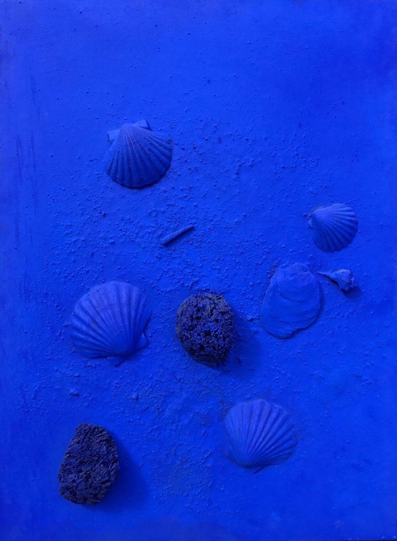 Yves Klein (1928-1962) Mixed media on canvas (1 of 2)