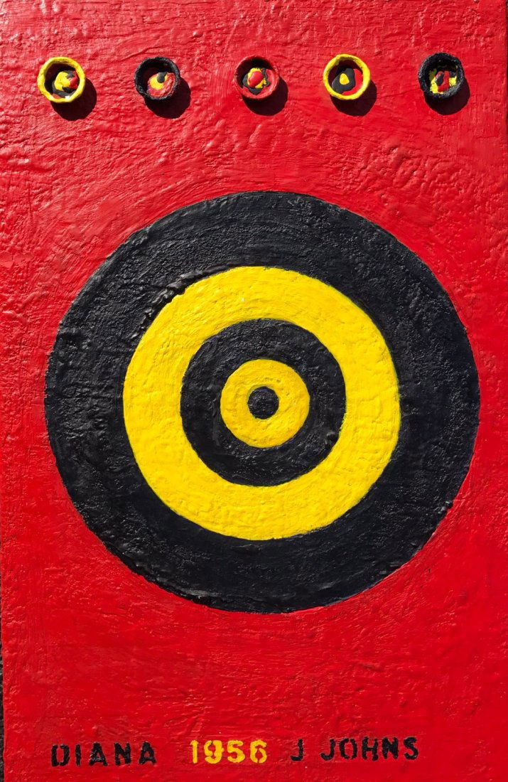 Japer Johns (B.1930) Mixed Media on Board (1 of 4)