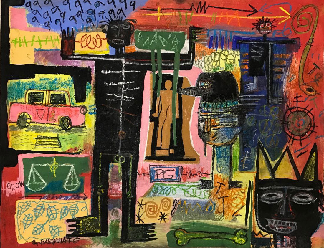 Jean Michel Basquiat (Oil on Masonite) (1 of 1)