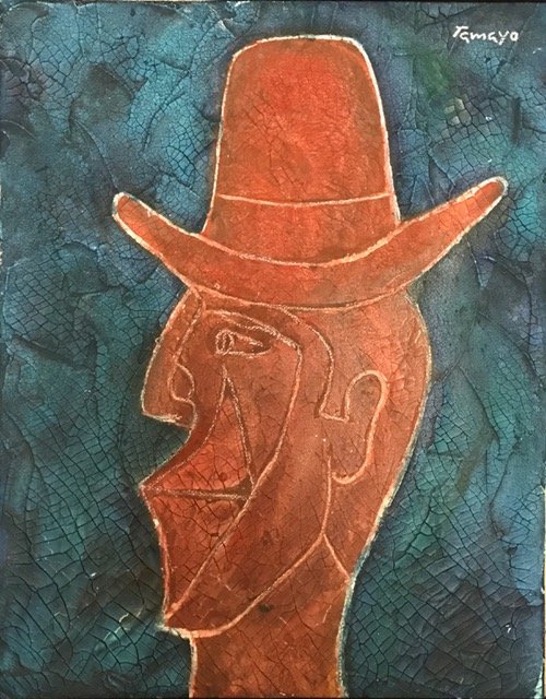 Rufino Tamayo (Oil on burlap): Oil on burlap 20 x 15 1/2" This piece is accomapined with a certificate of authenticity Rufino Tamayo (August 25, 1899 – June 24, 1991) was a Mexican painter of Zapotec heritage, born in Oaxaca de J