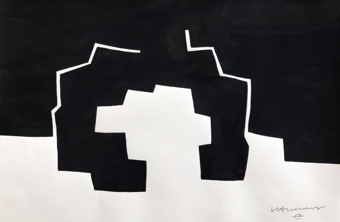 Eduardo Chillida (Ink on hard paper) V $8,000: Eduardo Chillida (Ink on hard paper) 15 X 22"Eduardo Chillida Certificate of Authenticity issue by Museo franz Mayer Artes decorativasOctuber 2009 ans signed by Dr maria Cueto Vega Curator of the Muse