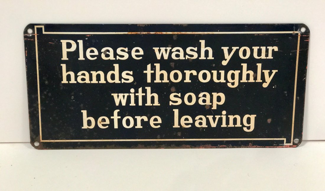 Please Wash Your Hands Thoroughly Sign (1 of 2)