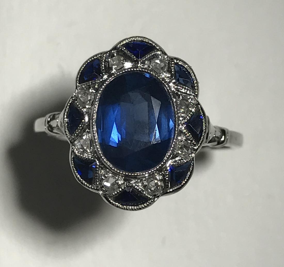 Estate Art Deco Sapphire & Diamond Ring (1 of 10)