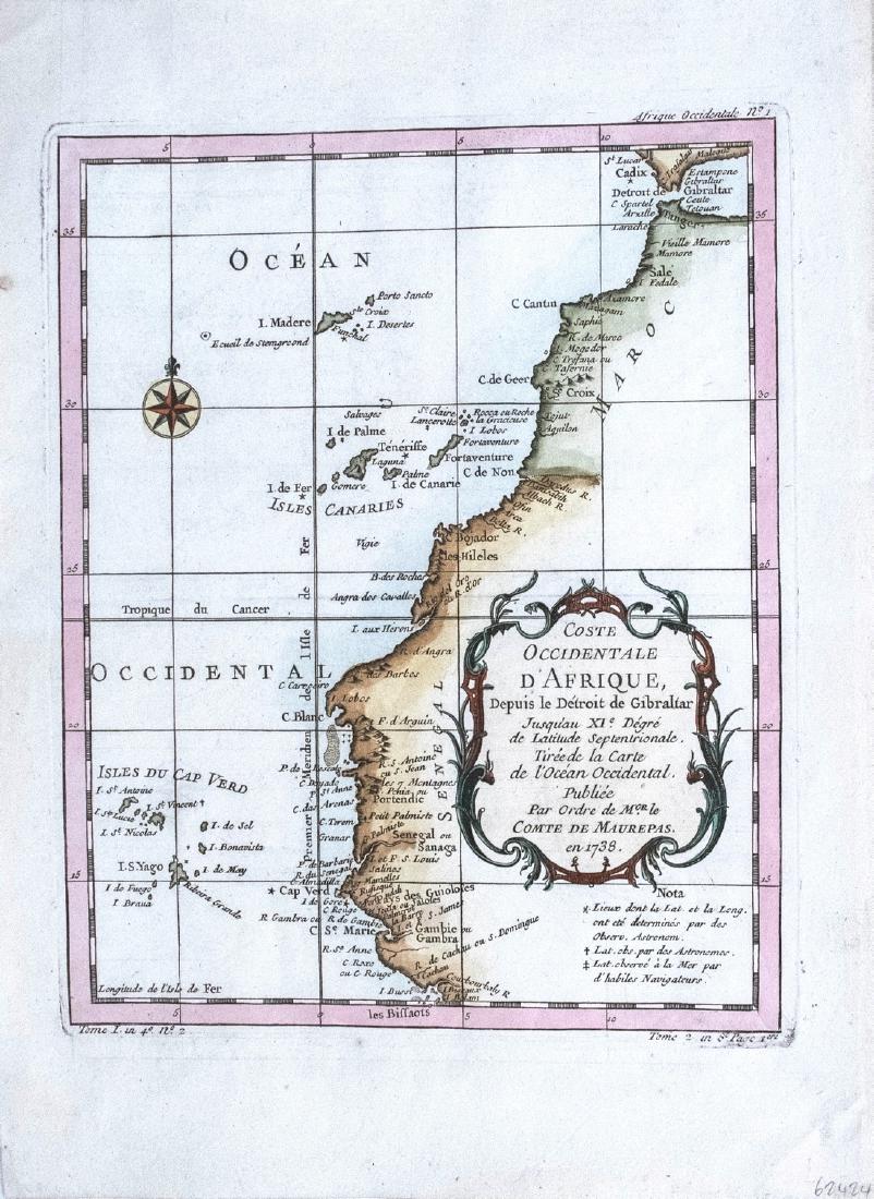 Bellin Map of West North Africa & Canary Islands, 1750 (1 of 1)