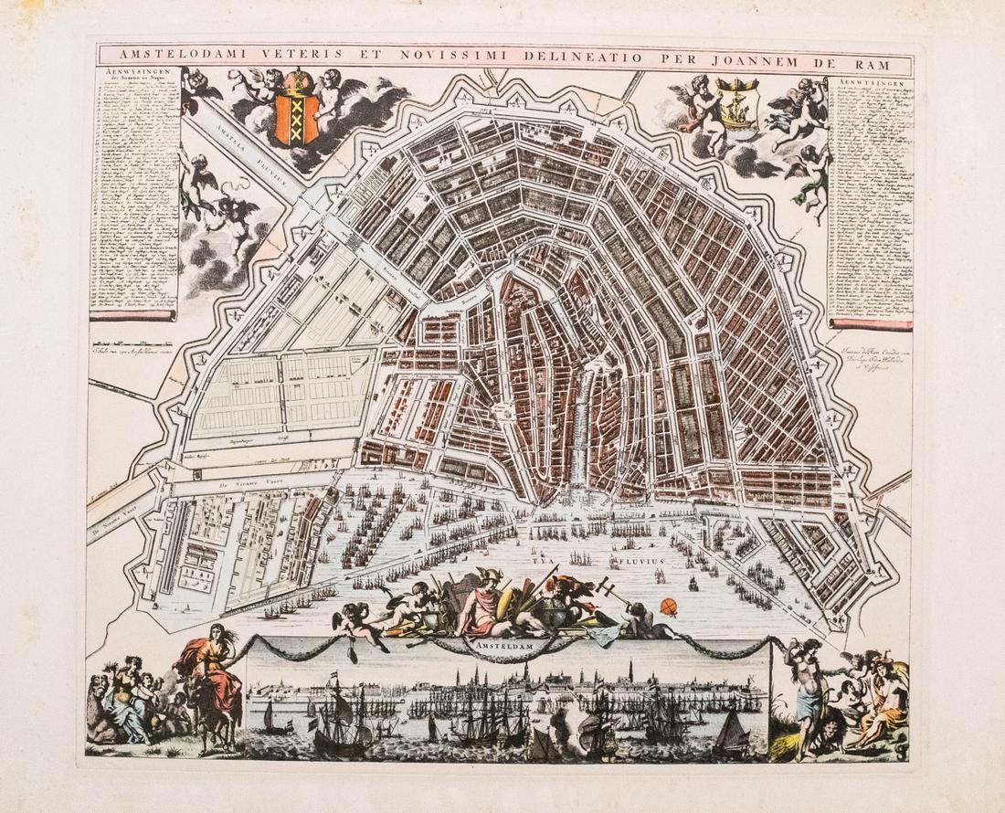 de Ram Map of Amsterdam Lithograph, 1682 (1 of 1)