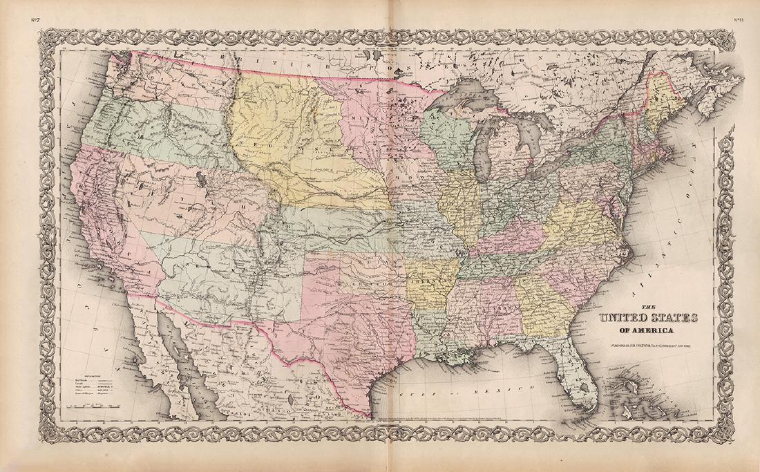 J. H. Colton: Map of United States of America, 1855 (1 of 5)