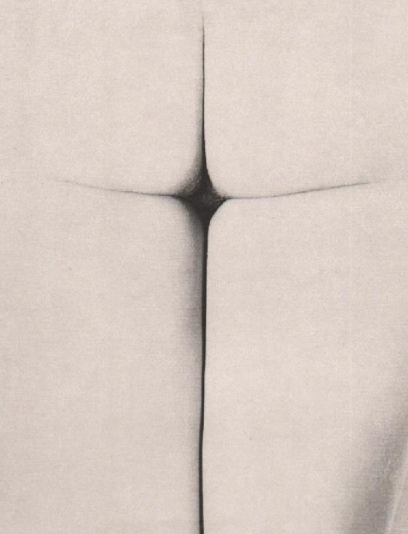 ERWIN BLUMENFELD - Cross of the Devil, NY 1955: Artist: ERWIN BLUMENFELD Print Title: Cross of the Devil, NY 1955 Medium: Heliogravure Printed in 1981, Italy Paper SIze: 15 3/4 x 11 5/8 in Image Size: 8.5" x 11". Erwin Blumenfeld was a German photo