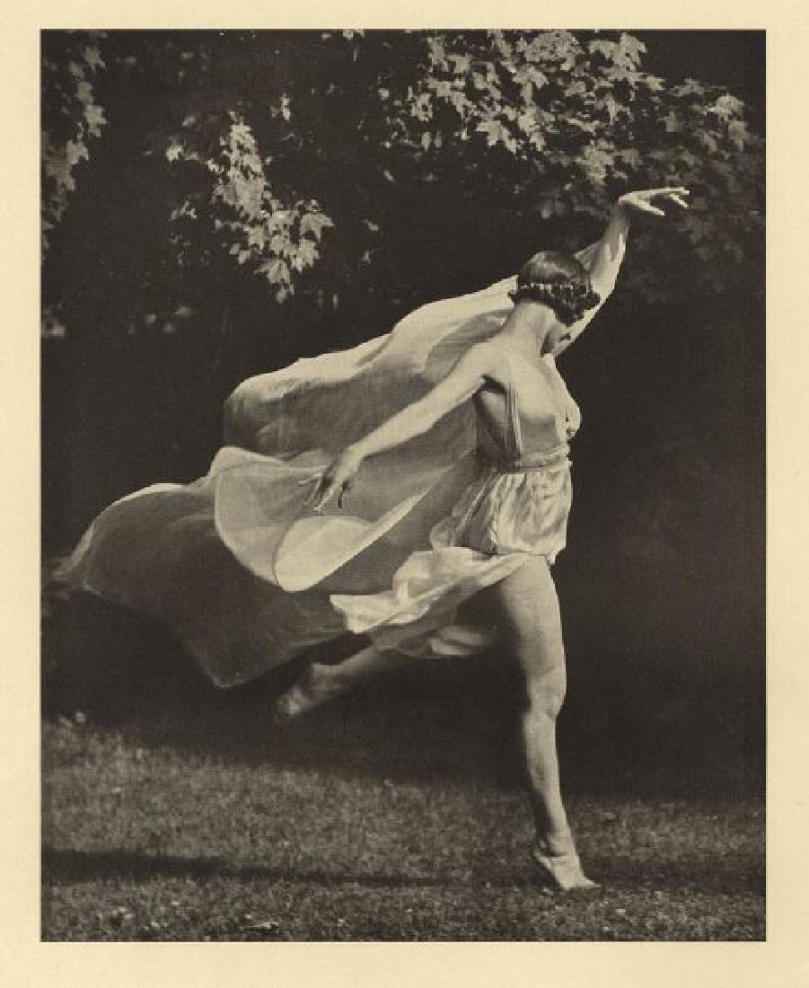 ARNOLD GENTHE - Anna Duncan: Artist: ARNOLD GENTHE Print Title: Anna Duncan Medium: Photo Engraving Printed in New York, 1937 Image Size: 7.5" x 9" Arnold Genthe (1869-1942) was a German-born American photographer, best known for