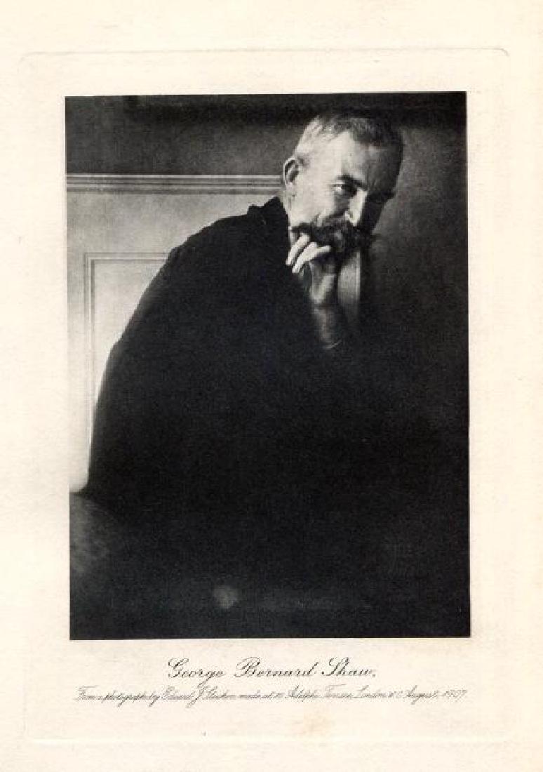 EDWARD STEICHEN - George Bernard Shaw, 1907: Artist: EDWARD STEICHEN Print Title: George Bernard Shaw, 1907 Medium: Vintage Photogravure Printed in the USA, 1911 Image Size: 4 x 5.5" (margins trimmed to plate mark) Edward Steichen was born in Lu