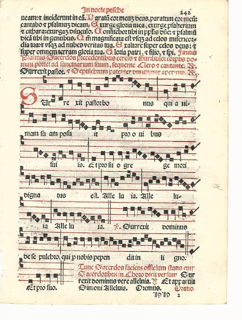 1567 Catholic Hymnal Leaf Music (1 of 2)