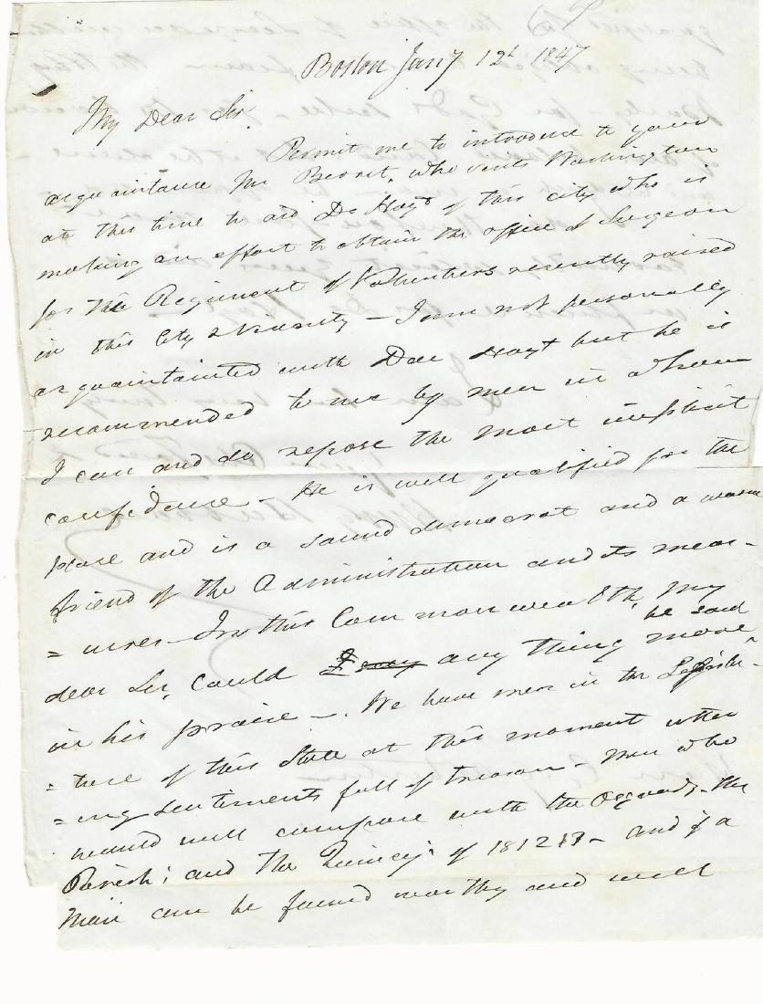 1847 ALS Henry Hubbard Governor New Hampshire (1 of 2)