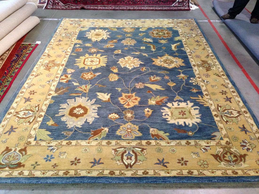 Classic Oushak Design Wool Rug 5x8 (1 of 5)