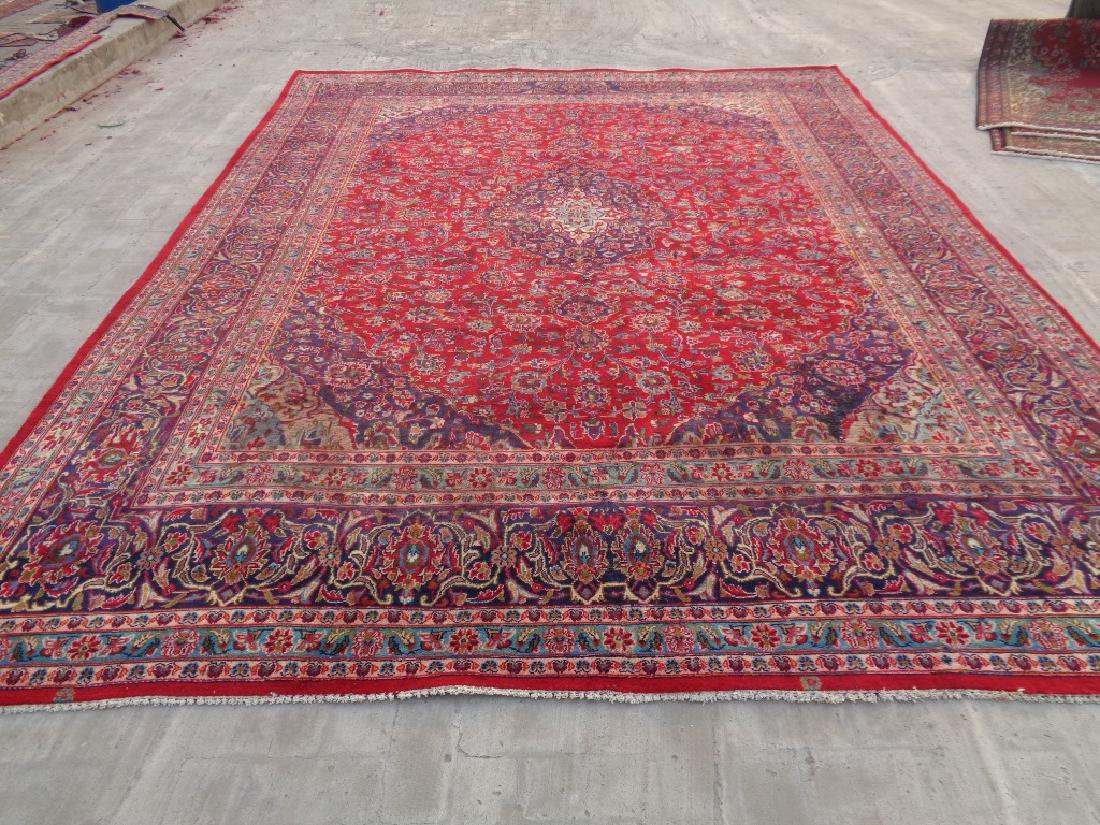 Semi Antique Persian Kashan Rug 13x10 (1 of 7)