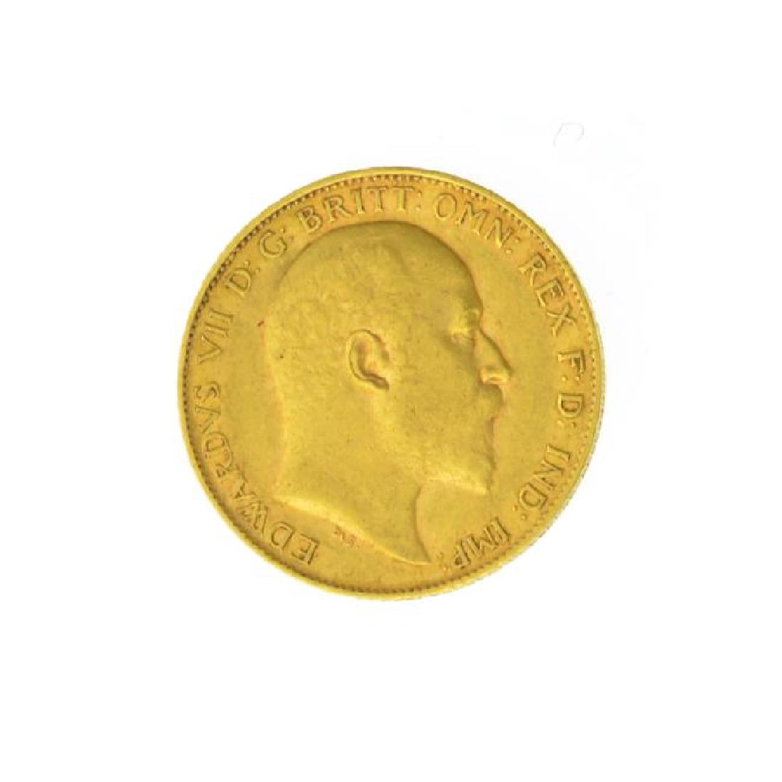 1902 British Half Sovereign Gold Coin (JG) (1 of 2)