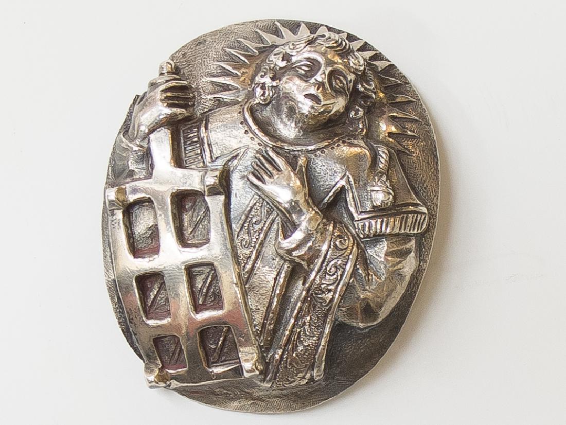 Silver Mount Depicting Saint Lawrence, 15th-16th C (1 of 1)