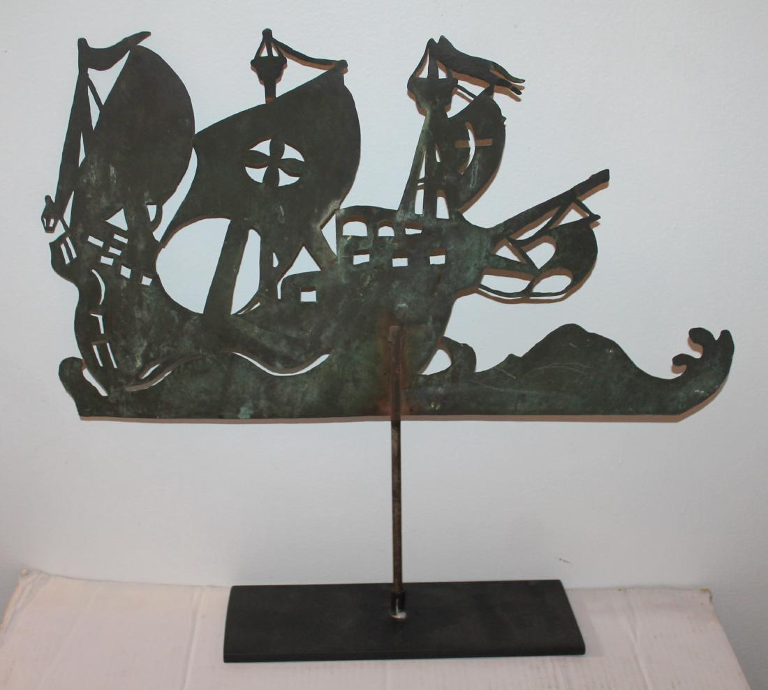 New England Copper Sheet Spanish Galleon Weather Vane (1 of 8)