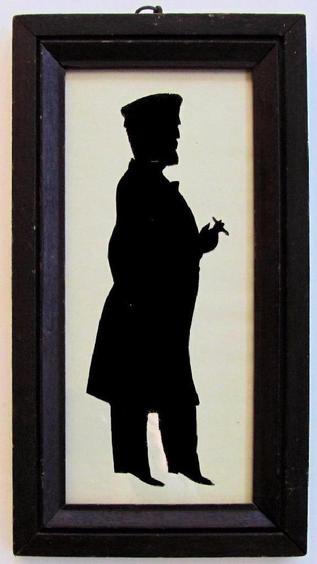 Scissor Cut Framed Silhouette of Man & Cigar (1 of 4)
