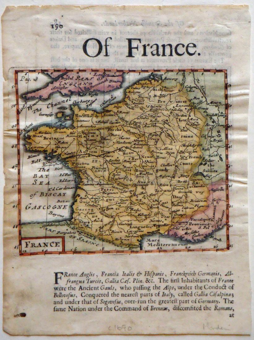 Morden, Map of France, c.1690 (1 of 1)