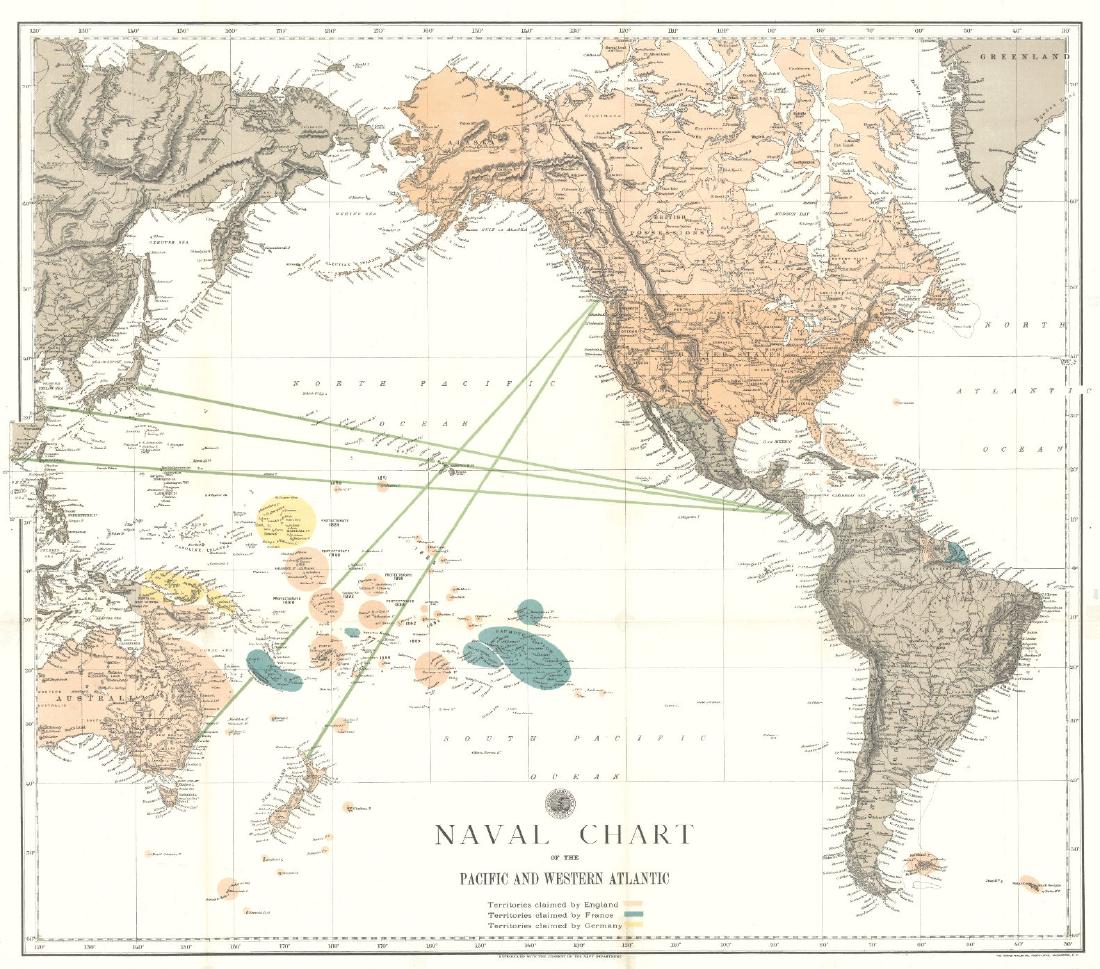 Naval Chart of the Pacific and Western Atlantic (1 of 3)