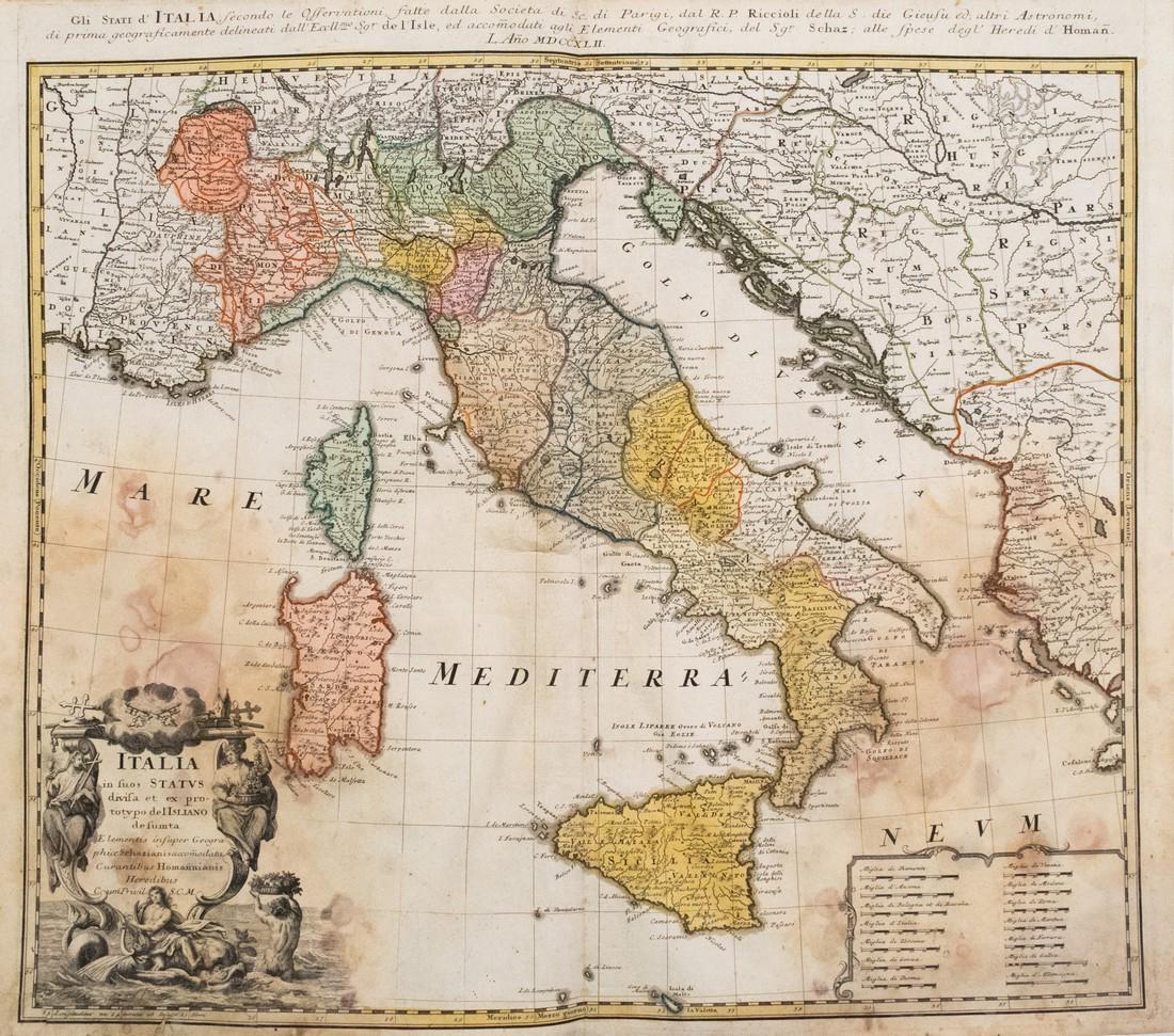 1753 Homann Map of Italy (1 of 1)