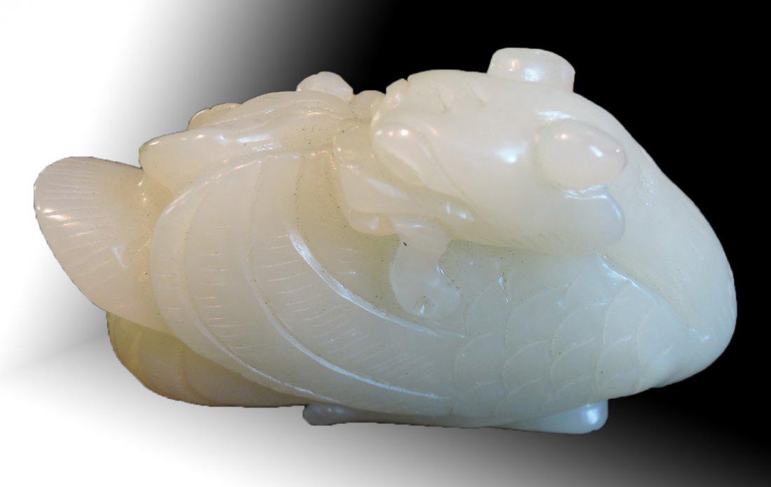 Chinese Celadon Jade Mythical Beast Pendant (1 of 6)