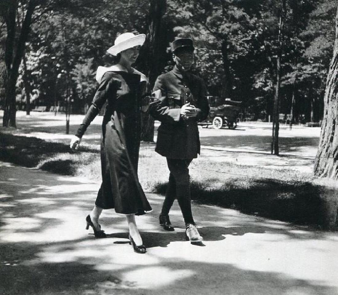 JH LARTIGUE - Soldier on Leave, Paris 1915: Artist: JH LARTIGUE Print Title: Soldier on Leave, Paris 1915 Medium: Sheet-fed Gravure Printed in France in 1974 Image size (inches) approx. 7" x 6" Jacques Henri Lartigue (1894-1986) was a French ph