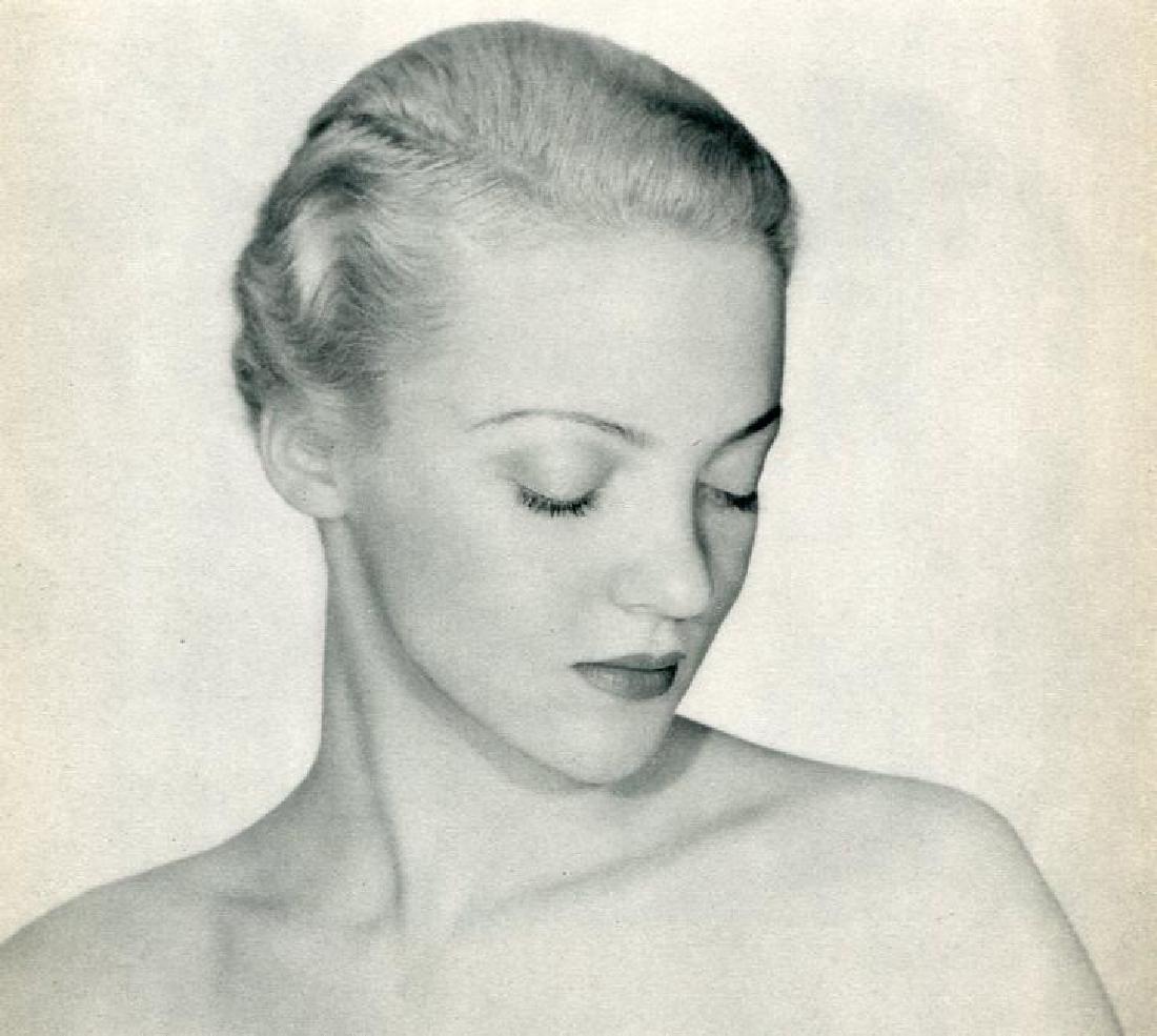 WALLACE, DON - PORTRAIT OF BEAUTY: 1936 Sheet-fed Gravure printed by Beck Engraving Co (Philadelphia, USA printers) - Image size approx. 7.5 x 6.5 No Reserve: This lot starts at $1 and has no reserve as a courtesy so that collectors ca