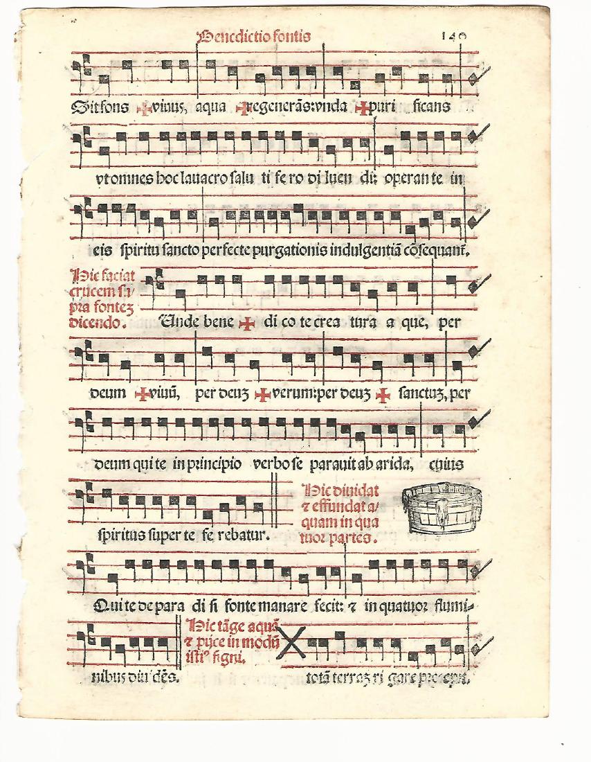 1567 Catholic Hymnal Leaf Music (1 of 2)