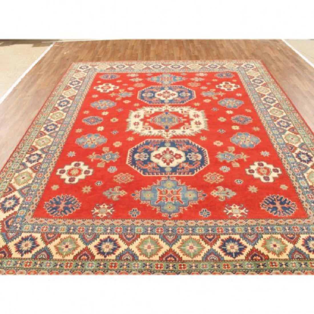 Hand Knotted Wool Kazak Rug 9x10 (1 of 9)