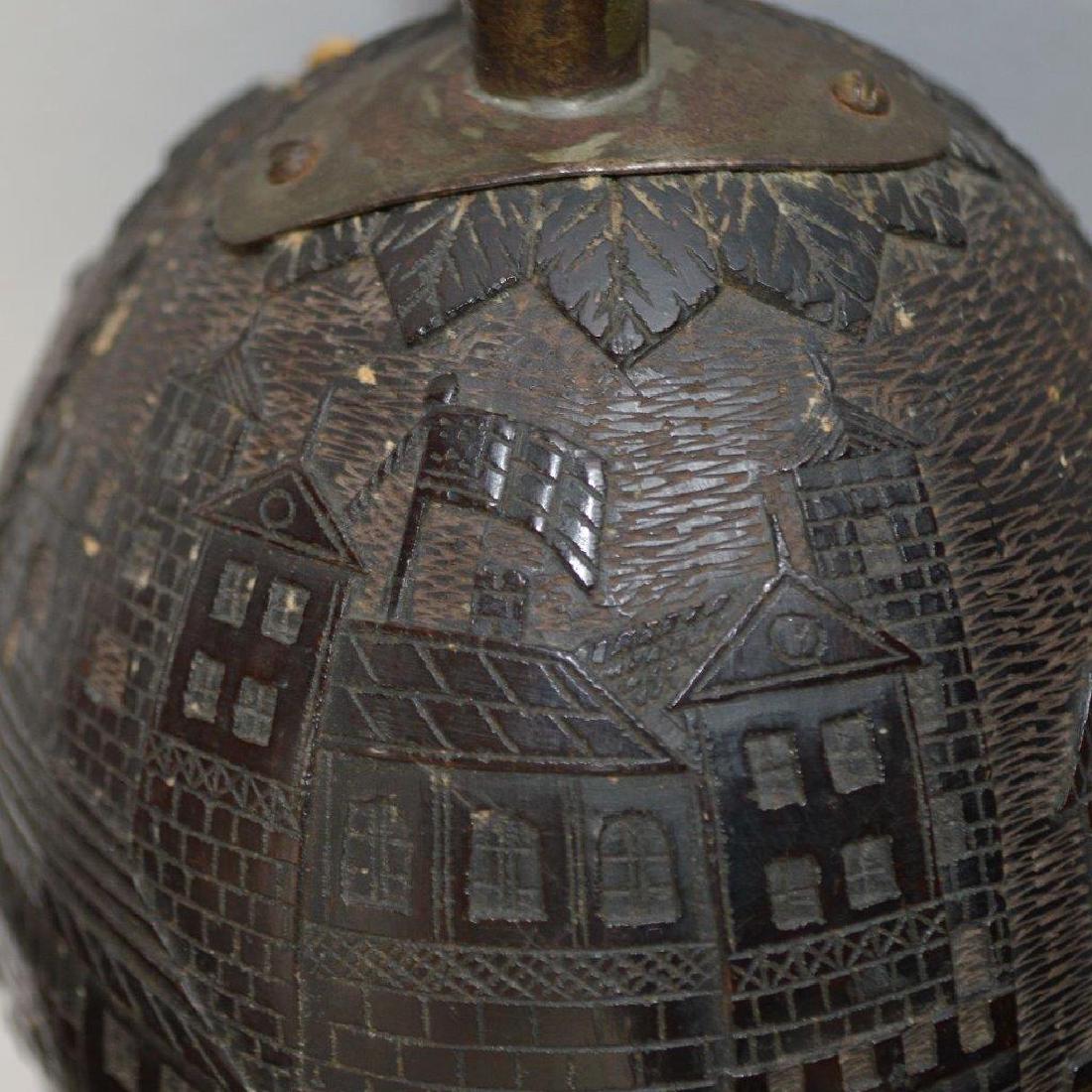 Spanish American War Carved Coconut Parade Torch (1 of 10)