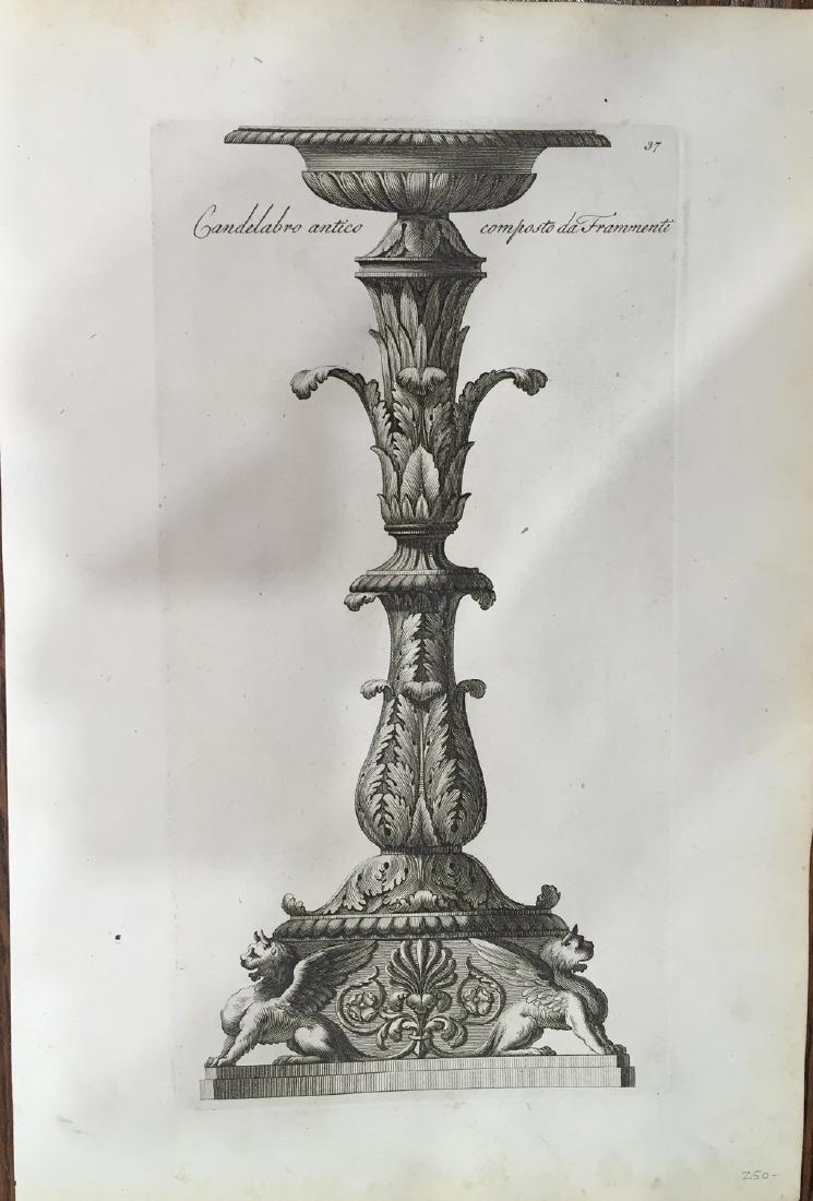 Manual of Various Ornaments by Carlo Antonini: Item: Manual of Various Ornaments by Carlo Antonini, copper engraving, 1781 Dimensions: 9.25 x 13.75 in Please note that this lot has a confidential reserve. When you leave a bid in advance of the auc