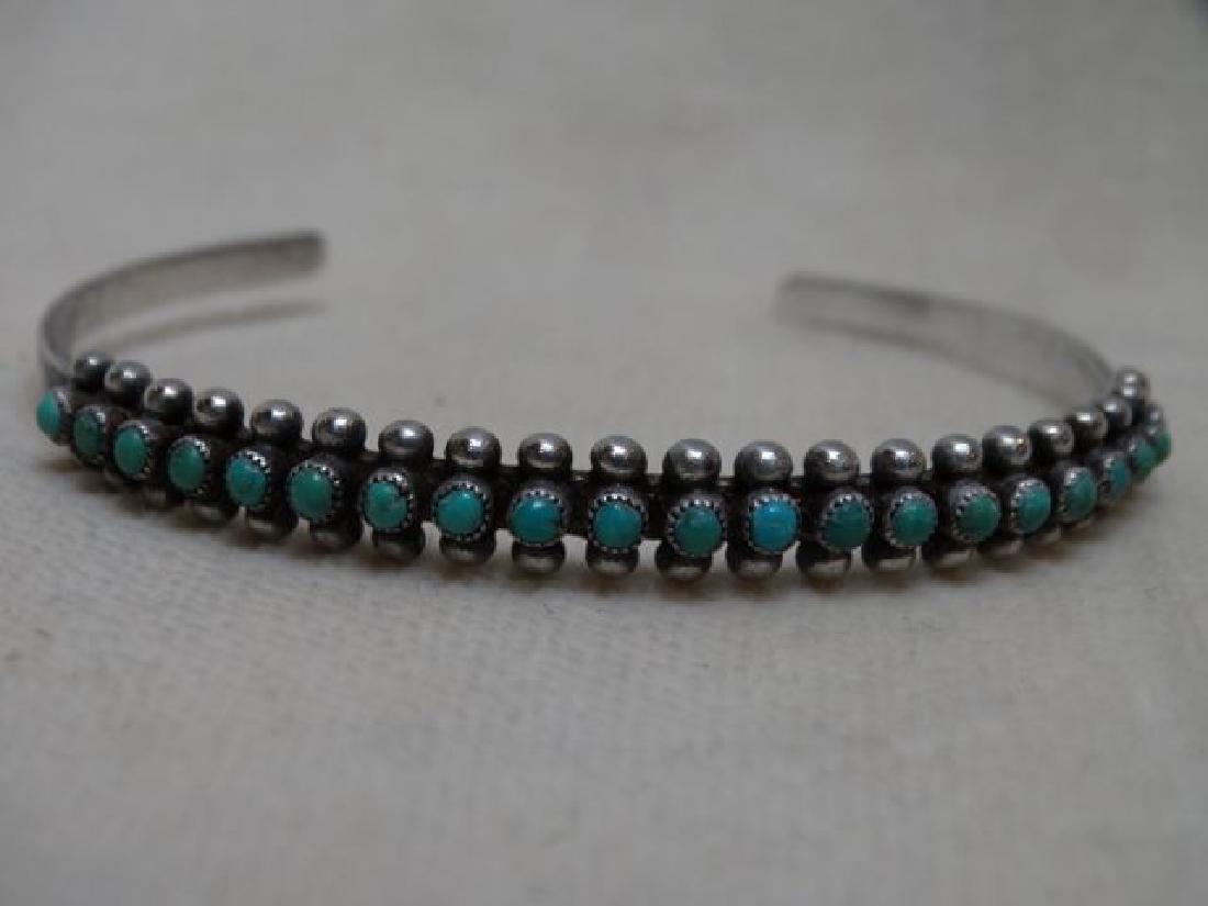 Silver & Turquoise Zuni Bracelet (1 of 1)
