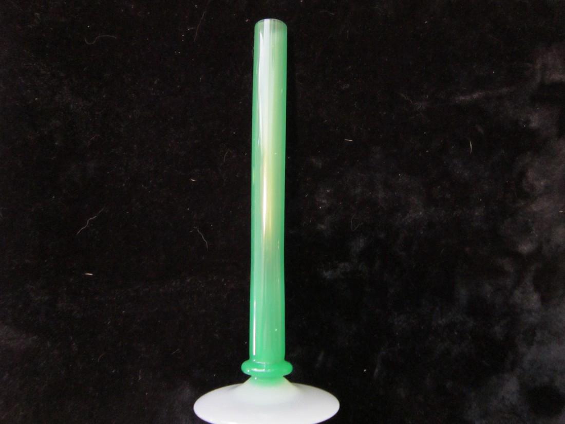Steuben Green Jade & Albaster Vase (1 of 3)